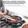 IPEA Pinces de Cuisine en Acier Inoxydable avec Poignées en Bois – Design Innovant – Pince Professionnelle pour Barbecue, Viande
