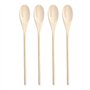 Lot de 4 cuillères de cuisine en bois de hêtre – Set d'ustensiles pour cuisiner