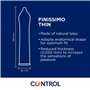 Control Finissimo Senso Lot de 24 préservatifs lubrifiés plus fins avec ajustement parfait pour une plus grande sensibilité et u