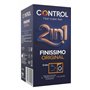Control 2 en 1 Finissimo Original préservatifs fin et gel lubrifiant unidose - 12 kits