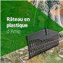 Amig - Râteau en Plastique Robuste - Outil léger pour Le Balayage des Feuilles et de la pelouse - Cueilleur pour Le Jardin et la