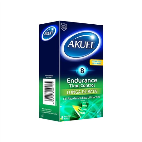 AKUEL Endurance Time control (8 pièces) | préservatif retardateur compatible avec notre lubrifiant