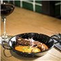 Lacor - 60184 - Poêle à paella en fer Smalt, Mini poêle à paella Idéal pour présenter, servir et cuisiner, couvercle en acier ém
