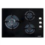 Plaque de Cuisson à gaz Cristal CATA CCI 5003 BK. Design élégant 3 brûleurs à gaz Haute Performance. Allumage Automatique. Polyv
