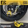 FR Sécurité FR410Y Antivol Moto Homologué SRA Bloque Disque Alarme 120dB Activation Optionnelle, Plus Dissuasive Haute Sécurité 