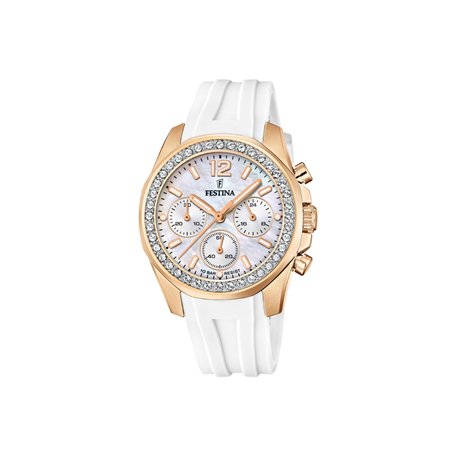 Festina Femmes Analogique-Numérique Quartz Montre avec Bracelet en Silicone