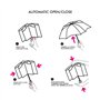 Mini parapluie résistant et très fonctionnel VOGUE. Pliable pour homme avec ouverture et fermeture automatique (Duomatic). Systè