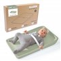 Matelas a langer bebe - matelas en silicone pour table a langer bebe - 50x70 - tapis a langer en couleur vert avec harnais de sé