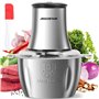 Aigostar Flor - Hachoir électrique avec bol en acier inoxydable de 1.8L et 4 lames en acier inoxydable