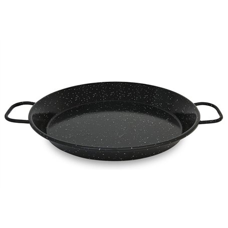 Menax - Poêle à Paella - Plat à Paëlla - Acier Émaillé Vitrifié - Revêtement Antiadhésif - 28 cm