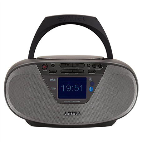 Aiwa BBTU-500DAB/BK Radio CD Portable Dab+ avec écran Couleur 2.4" Bluetooth 5.0