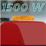 Cecotec Grille-pain vertical Toastin' time 1500 Red Lite, 1500 W de puissance, Capacité pour 4 tartines, Double fente longue et