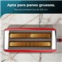 Cecotec Grille-pain vertical Toastin' time 1500 Red Lite, 1500 W de puissance, Capacité pour 4 tartines, Double fente longue et