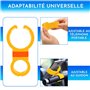 Support Telephone Velo Appartement Home Trainer Tapis de Course Universel Convient aux Smartphones jusqu'a 7,6" Jaune