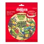 dekora - Décoration pour Gâteau d'Anniversaire d'Enfants - Disque de Gaufrette Tortues Ninja | Diamètre 20 cm