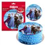 Dekora - La Reine des Nieges - Disque Comestible pour Décoration de Gâteau d'Anniversaire (Disque Azyme 20CM)