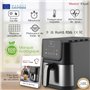 Boston Tech® Friteuse à Air Master Fryer 5L | Air fryer 1500W + 5 Programmes + Commande Tactile + Température Réglable | Panier 