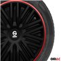 Sparco Enjoliveurs Bergamo - 14-pouces - Noir/Rouge - Set de 4 pièces