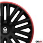 Sparco Enjoliveurs Bergamo - 14-pouces - Noir/Rouge - Set de 4 pièces