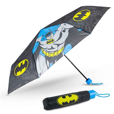 BONNYCO Parapluie Pliant Enfant Batman Parapluie Enfant Noir pour Sac