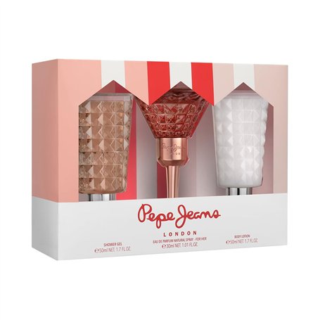 Pepe Jeans Life Is Now For Her Coffret Cadeau Femme Pack 3 Pièces Eau de Parfum Femme 30ml Body Lotion 50ml et Gel Douche 50ml S