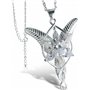 IDELUSH Collier Princesse Arwen | Acier titane hypoallergénique | Inspiré du Seigneur des Anneaux | Pendentif de 5 cm | Chaîne d