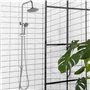 K2O Colonne de Douche sans Robinet Chillout Cascade 96,5 cm en Acier Inoxydable avec Pommeau de Douche et Douchette à Main à 3 P