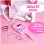 Hello Kitty - Ensemble Accesoires Cheveux - 8 Pièces - Brosse à Cheveux - Serre-tête - Pinces - Elastiques - Coffret Cadeau Acce
