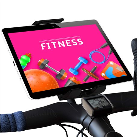 Support Tablette Velo Appartement Home Trainer elliptique Route Compatible avec ipad valable pour guidons de Tous Types et vélos