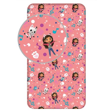 Gabby's Dollhouse Drap-housse simple pour enfant 100 % coton Taille 90 x 200 cm