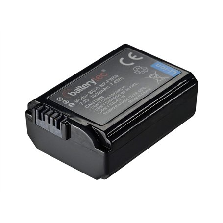 Batterytec Remplaçable caméra Batterie pour Sony NP-FW50 Alpha 7 a7R II a3000 a6000 NEX-3N NEX-5N NEX-6 NEX-C3 NEX-F3 SLT-A33 SL