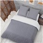 Vency Housse de Couette 220x240 3-Pièces Gris - Oeko-TEX 80% Coton & 20% Polyester