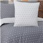 Vency Housse de Couette 220x240 3-Pièces Gris - Oeko-TEX 80% Coton & 20% Polyester, 1x Housse de Couette avec Fermeture éclair +