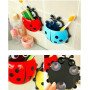Bestga Adorable porte-brosse à dents, porte-crayons en plastique avec motif coccinelle et ventouses pour enfants Organisateur de