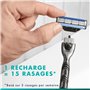 Gillette Lot De 15 Recharges De Rasoir Pour Homme Mach3 Avec Bande Lubrifiante Pour Une Glisse Fluide Pendant Le Rasage Et NOUVE