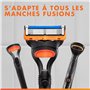 Gillette Recharges De Rasoir Fusion5 Pour Hommes, Pack De 12, AUTHENTIQUES, Cartouches Avec Bande Lubrifiante Et 5 Lames Pour Un