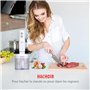 apina Mixeur Plongeant Set - Mixeur Plongeant avec Hachoir - Batteur Électrique - Blender - Fouet - 400W - Blanc