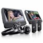 Lenco DVP-939 - lecteur DVD portable 2 x 9 pouces avec 2 casques et 2 supports d'appui-tête - batterie rechargeable intégrée - e
