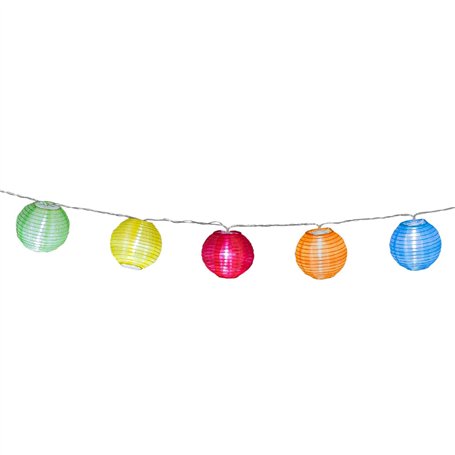 Boland - Guirlande lumineuse LED avec 10 lampions multicolores