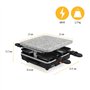Appareil à raclette Tristar RA-2745 - Pierre à cuire - Surface de de cuisson 21 x 21 cm - Pour 4 personnes
