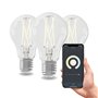 CALEX Lot de 3 Ampoules Filament LED A60 E27 CCT WiFi