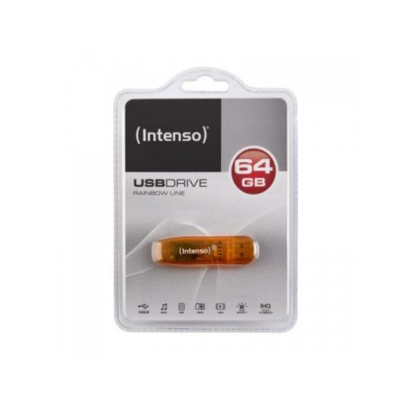 Clé USB Intenso FAELAP0282 USB 2.0 64 GB Orange 64 GB Clé USB