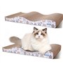 Nobleza 2 Pièces Grattoir Chat Carton Griffoir Incurvé Réversible en Carton