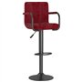 Sgabelli da Bar 2 pz Rosso Vino in Velluto