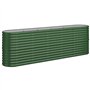 Bussandri Exclusive - Jardinière 224x40x68 cm acier enduit de poudre vert