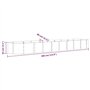 vidaXL Lit surélevé de Jardin Acier Enduit de Poudre 368x80x36 cm Gris