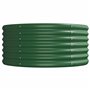 Lit surélevé de jardin Acier enduit de poudre 620x80x36 cm Vert