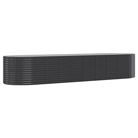 Lit surélevé de jardin Acier enduit de poudre Anthracite