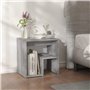 Comodino Grigio Sonoma 40x30x40 cm in Legno Multistrato