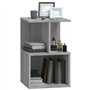 Comodino Grigio Sonoma 35x35x55 cm in Legno Multistrato